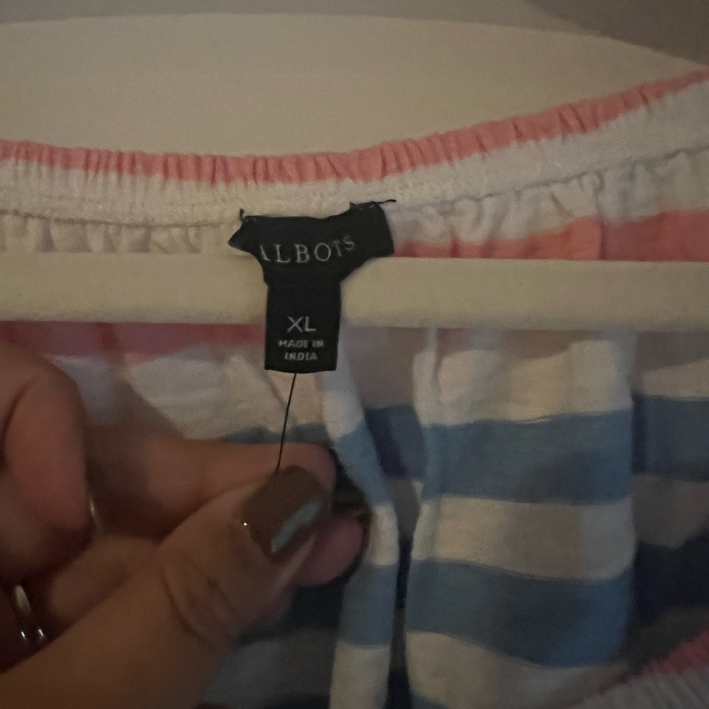Talbots NWT Short sleeve striped. Size XL